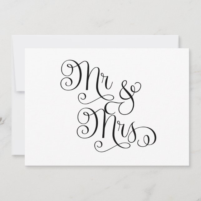 Mr. And Mrs. Wedding Sign (Vorderseite)