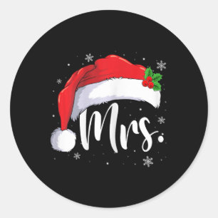 Mr. Claus Weihnachtspaare passen sich zusammen Runder Aufkleber