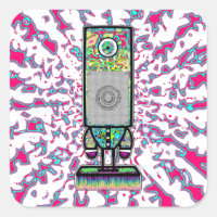 Mr. colorful psychedelic one mit Augen Lautspreche