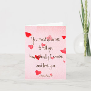 Mr. Darcy Valentine Karte