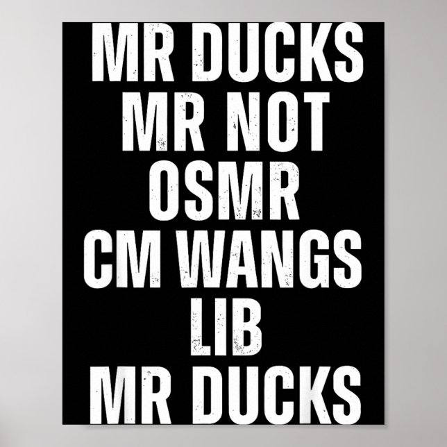 Mr Ducks Mr Not Duck Joke Phonetic Puzzle  Poster (Vorne)