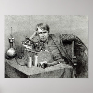 Mr.Edison neuer Plattenspieler Poster