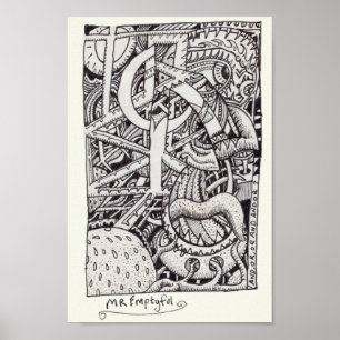 Mr. Emptyful, Tinte Zeichnend Poster