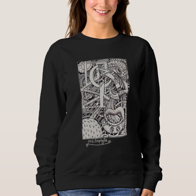 Mr. Emptyful, Tinte zeichnend Sweatshirt (Vorderseite)