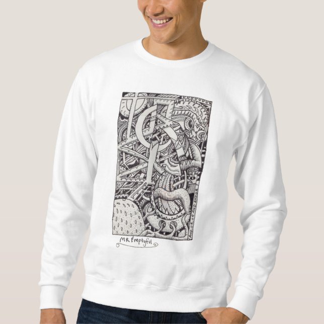 Mr. Emptyful, Tinte zeichnend Sweatshirt (Vorderseite)