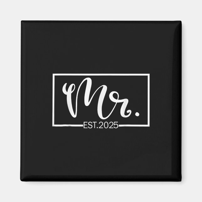 Mr. Est. 2025 Just Married Wedding Hubby Mr. &amp; Magnet (Vorne)