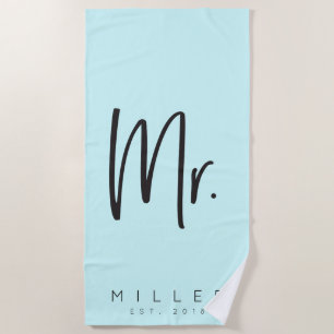 Mr. Established Custom Beach Handtuch
