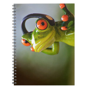 Mr. Frog with Headphones Notizblock