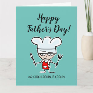 Mr. Good look is cooking Happy Vatertag Karte