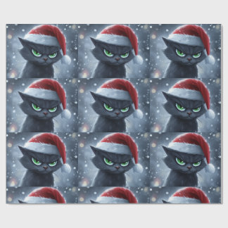 Mr. Grumpy Face Christmas Cat Geschenkpapier