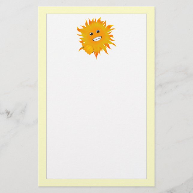 Mr Happy Sunshine - Daumen hoch Briefpapier (Vorderseite)