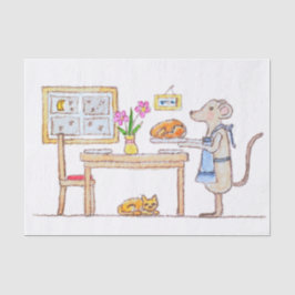 Mr Hiddle Cooks Turkey Season Greetings Card Seidenpapier
