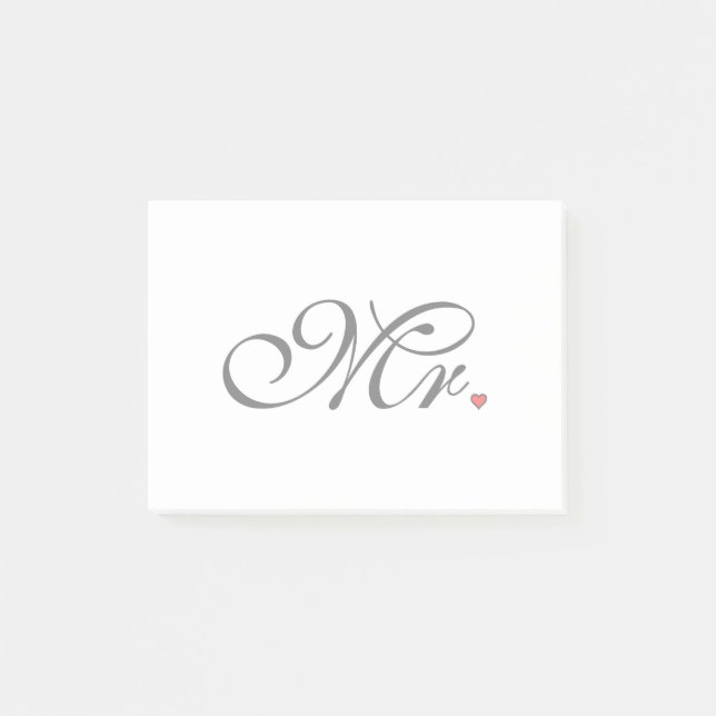 Mr. Husband Groom Ihre neuen Wünsche Post-it Klebezettel (Vorderseite)