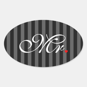 Mr. Husband Groom Seine neuen Wünsche Ovaler Aufkleber