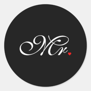 Mr. Husband Groom Seine neuen Wünsche Runder Aufkleber