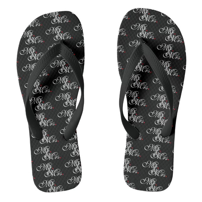Mr. Husband und Mrs. Husband Ehefrau Seine neuen W Flip Flops (Fußbett)