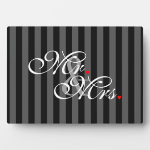 Mr. Husband und Mrs. Husband Ehefrau Seine neuen W Fotoplatte