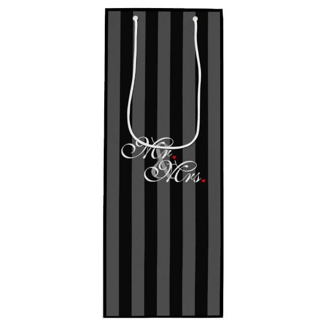 Mr. Husband und Mrs. Husband Ehefrau Seine neuen W Geschenktüte Für Weinflaschen (Vorderseite)