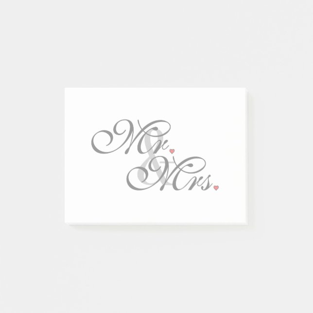 Mr. Husband und Mrs. Husband Ehefrau Seine neuen W Post-it Klebezettel (Vorderseite)