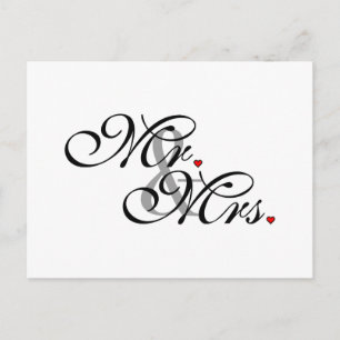 Mr. Husband und Mrs. Husband Ehefrau Seine neuen W Postkarte