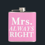 Mr. IMMER rechte Flasche Flachmann<br><div class="desc">Einfach und niedlich,  anpassbar Frau IMMER Right Bride's Flask.</div>