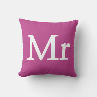 Mr. Letter Monogram - Mr. and Mrs cushion Kissen