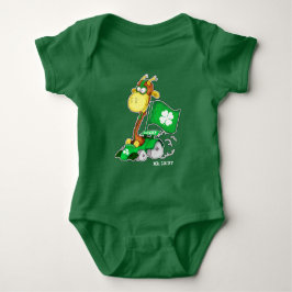 Mr. Lucky. Funny Giraffe St.Patrick's Day Baby Strampler
