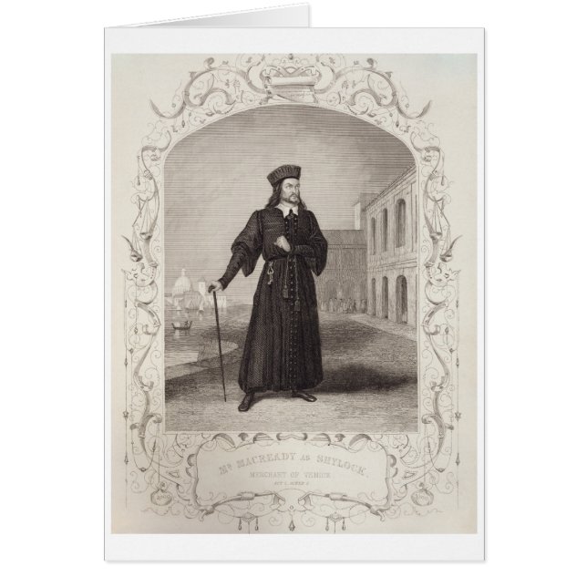 Mr Macready as Shylock, Act I Scene 3, in 'The Mer (Vorne)