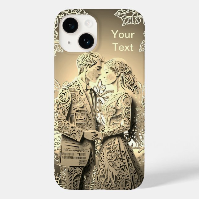 Mr & Miss Loving Couple Just Married Case-Mate iPhone Hülle (Rückseite)