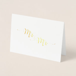 Mr & Mr Etched Gold Foil Grußkarte Folienkarte