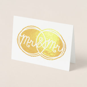 Mr. & Mr. Wedding - Blank Inside Folienkarte