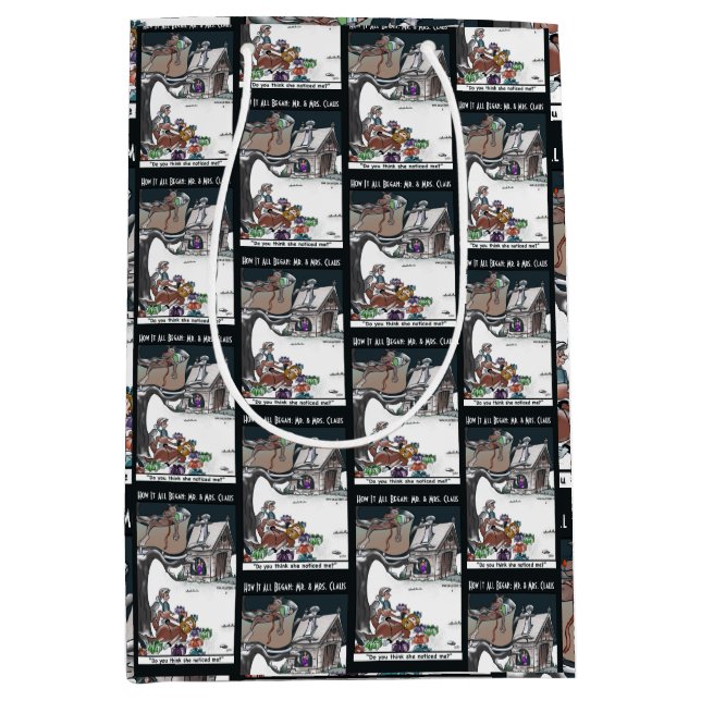 Mr. & Mrs. Claus How it All Began Mittlere Geschenktüte (Vorderseite)