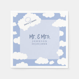 Mr & Mrs Cloud Nine 9 Niedliche Whimsical Wedding Serviette