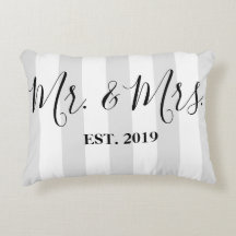 Mr & Mrs Decorative Pillow