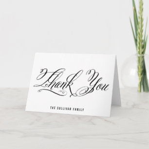 Mr. & Mrs. Elegant Schrift   Dankeskarten Dankeskarte