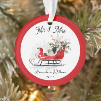 Mr Mrs First Christmas Housewarming mr and mrs  Ornament