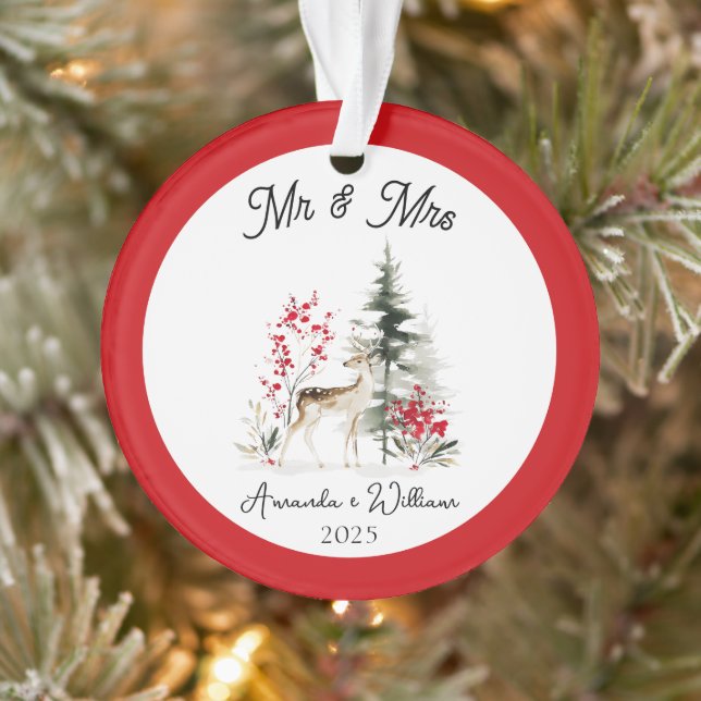 Mr Mrs First Christmas Housewarming mr and mrs  Ornament (Baum)