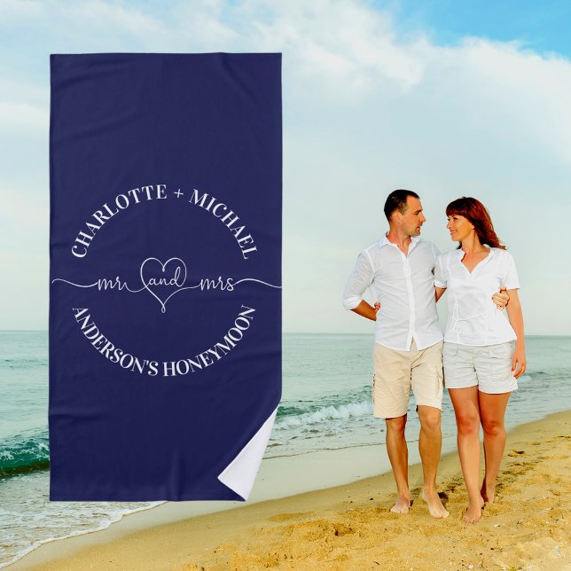 Mr. Mrs Flitterwochen Strandtuch (Von Creator hochgeladen)