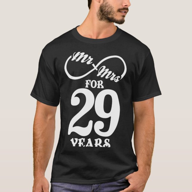 Mr Mrs For 29 Years 29th Wedding Anniversary  T-Shirt (Vorderseite)