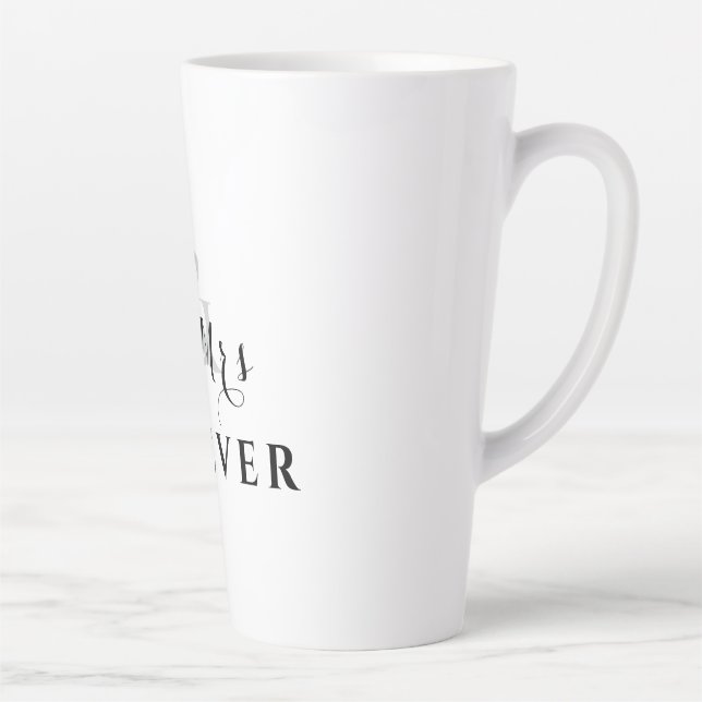 Mr & Mrs Forever Romantic Latte Tasse (Rechts)