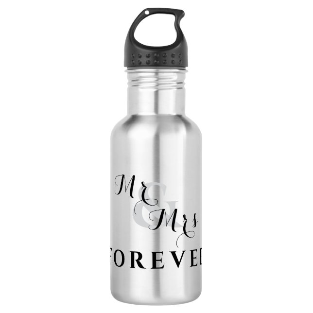 Mr & Mrs Forever Stainless Water Flasche Edelstahlflasche (Vorderseite)