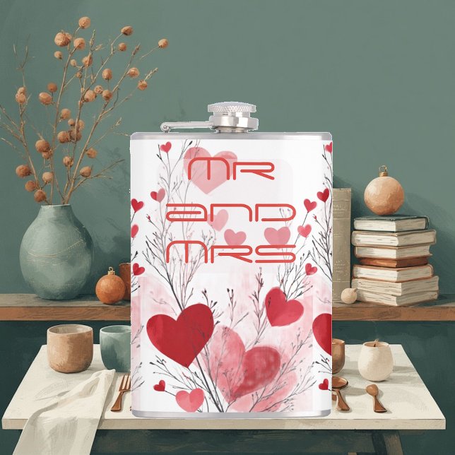 Mr & Mrs Forever Timeless Elegance Romantic Couple Flachmann (Mr & Mrs Forever Timeless Elegance Romantic Couple Flask)