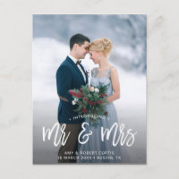 MR & MRS. | Hochzeitserklärung Postkarte