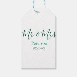 Mr & Mrs last name married year wedding engagement Geschenkanhänger