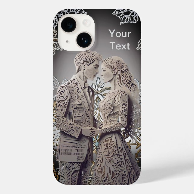 Mr & Mrs Loving Couple Just Married Case-Mate iPhone Hülle (Rückseite)