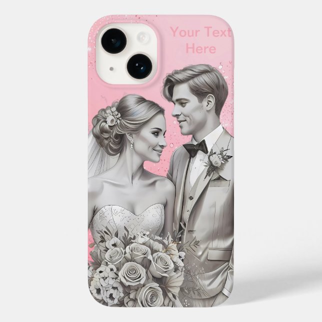 Mr & Mrs Loving Couple Just Married Gifts Case-Mate iPhone Hülle (Rückseite)
