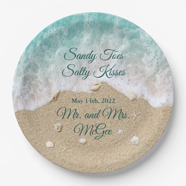 Mr & Mrs McGee 9" Round Paper Teller (Vorderseite)