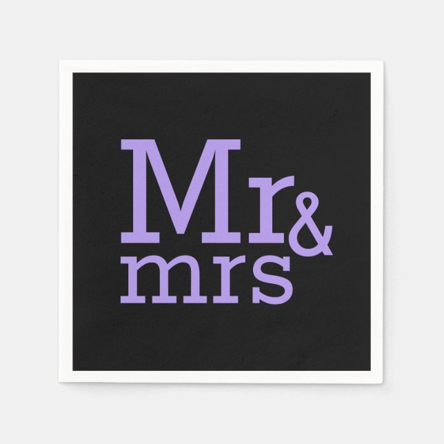 Mr & mrs Paper Napkins Serviette (Vorderseite)
