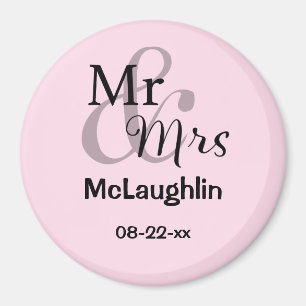 Mr & Mrs Personalisiert Wedding Couple Names Datum Magnet