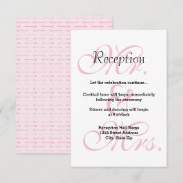 Mr & Mrs Pink Arrows - Empfang Einladung